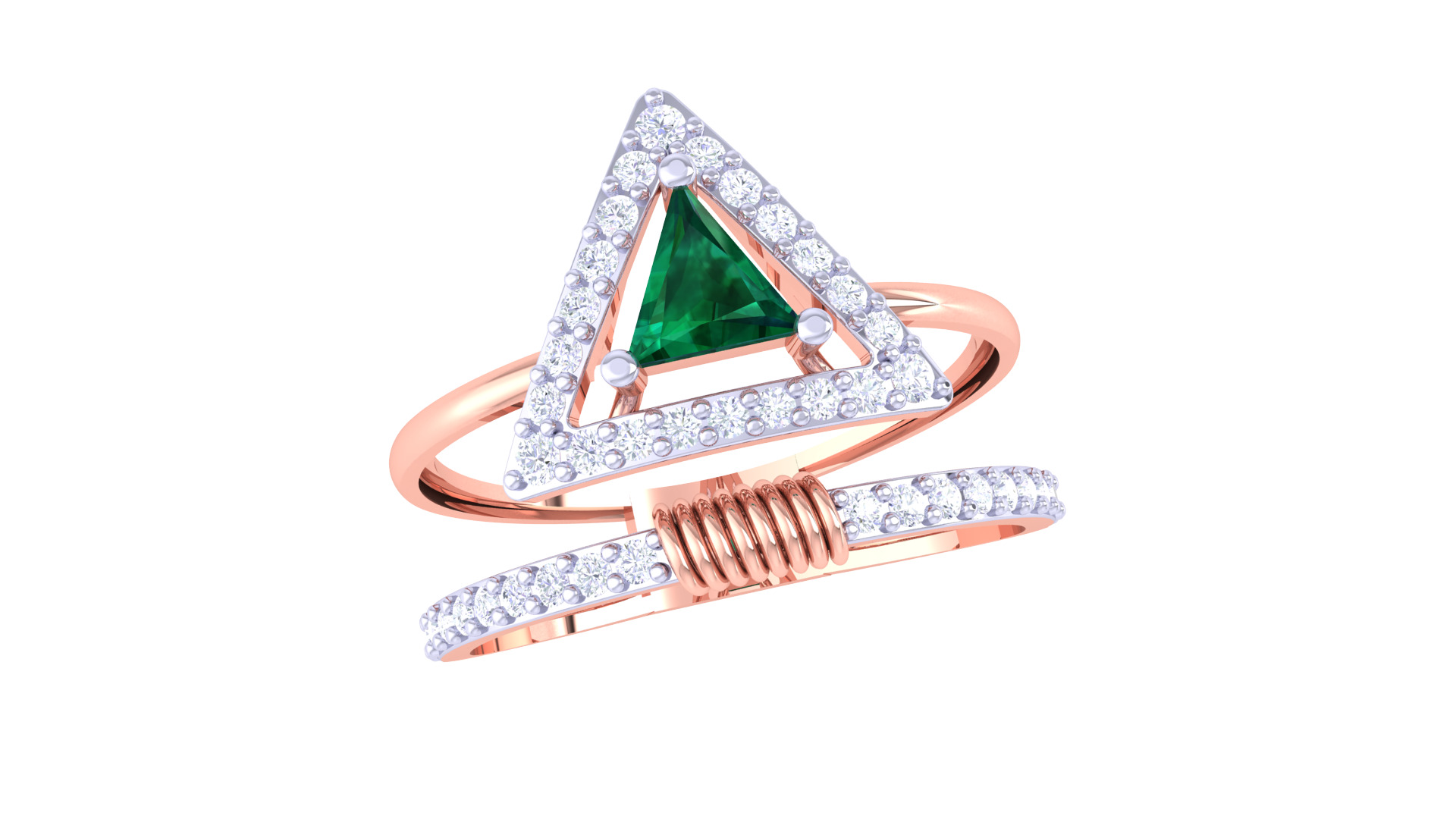 Women Ring Render 3dm STL OBJ FBX Details 3D print model_2