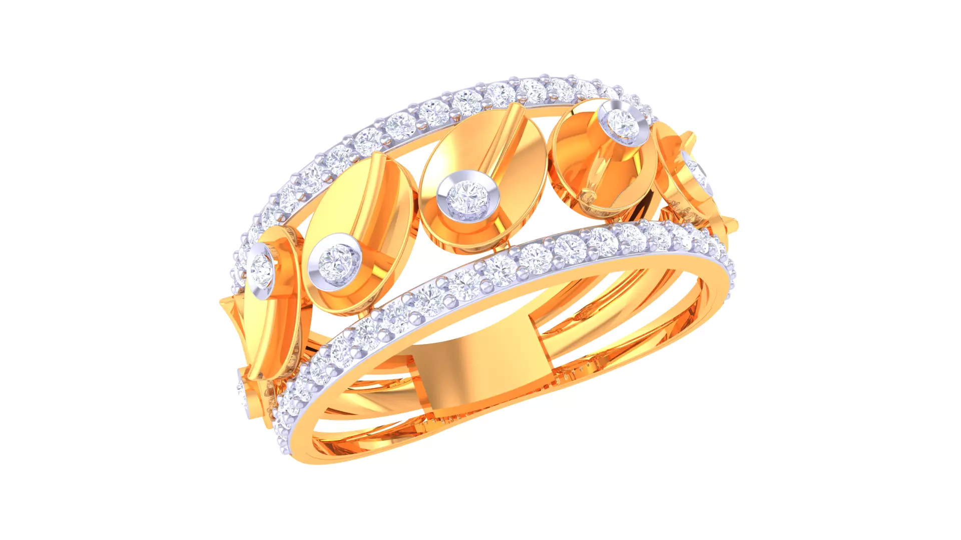 Women Ring Render 3dm STL OBJ FBX Details 3D print model_0