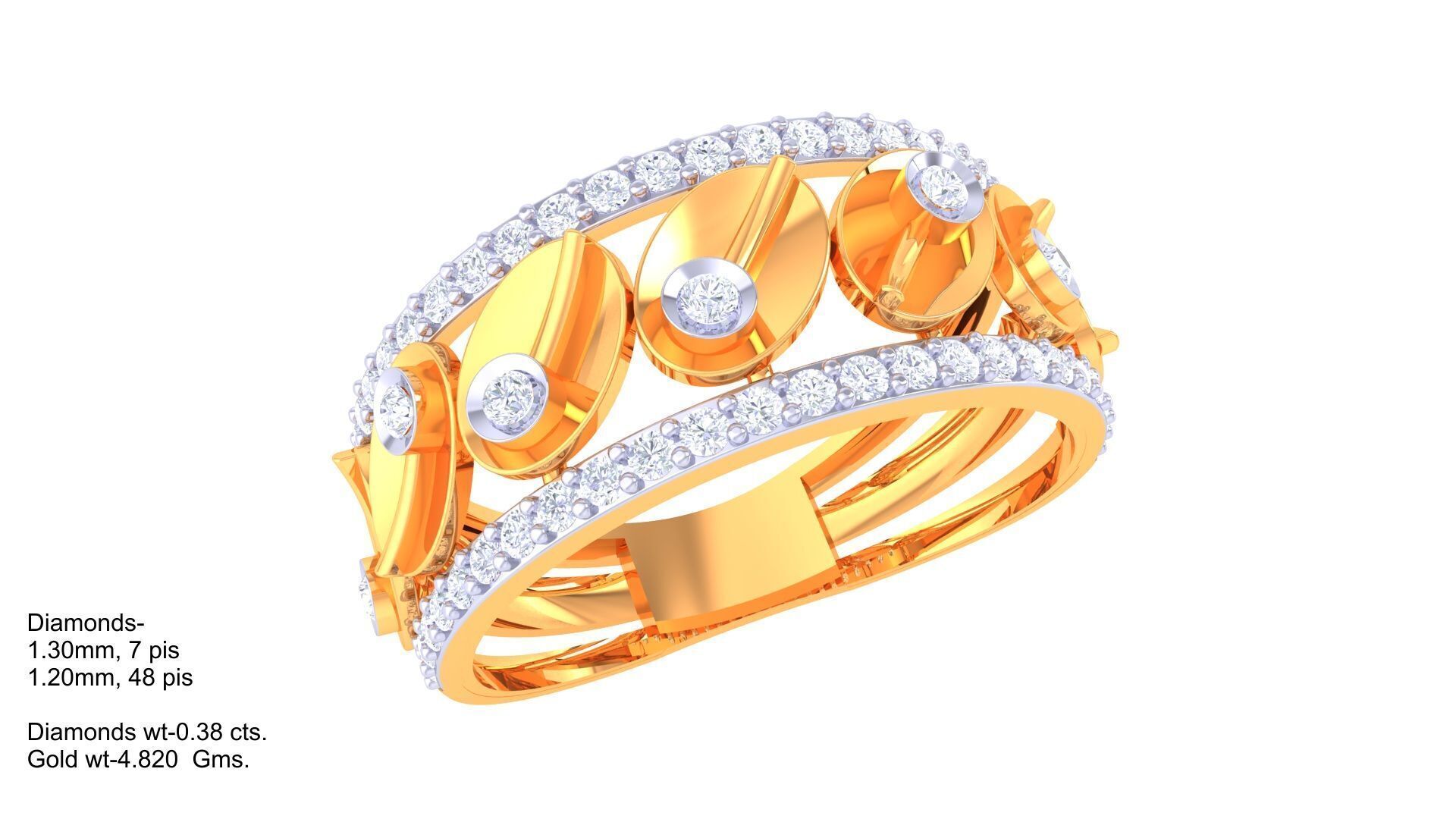 Women Ring Render 3dm STL OBJ FBX Details 3D print model_1