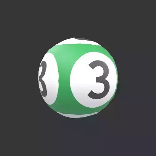Lottery Balls v1 003 Low-poly 3D model