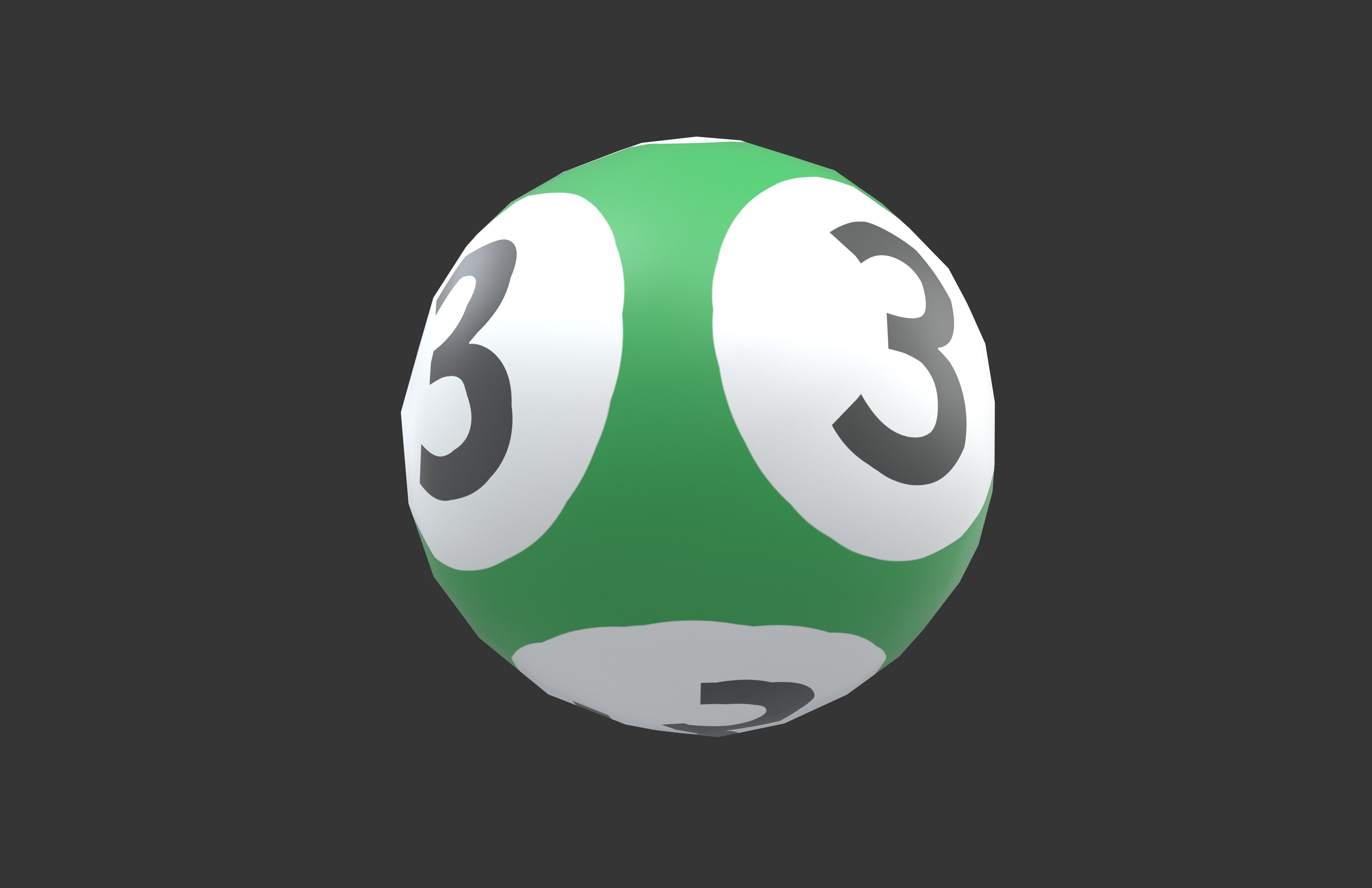 Lottery Balls v1 003 Low-poly 3D model_3