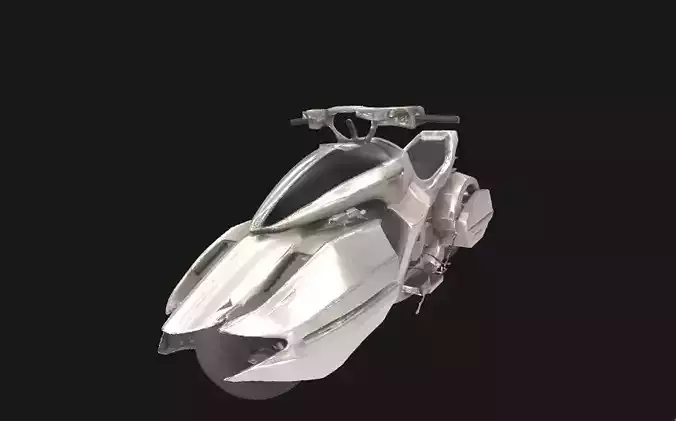 Futuristic Hoverbike Design - Sci-Fi Concept Vehicle Model