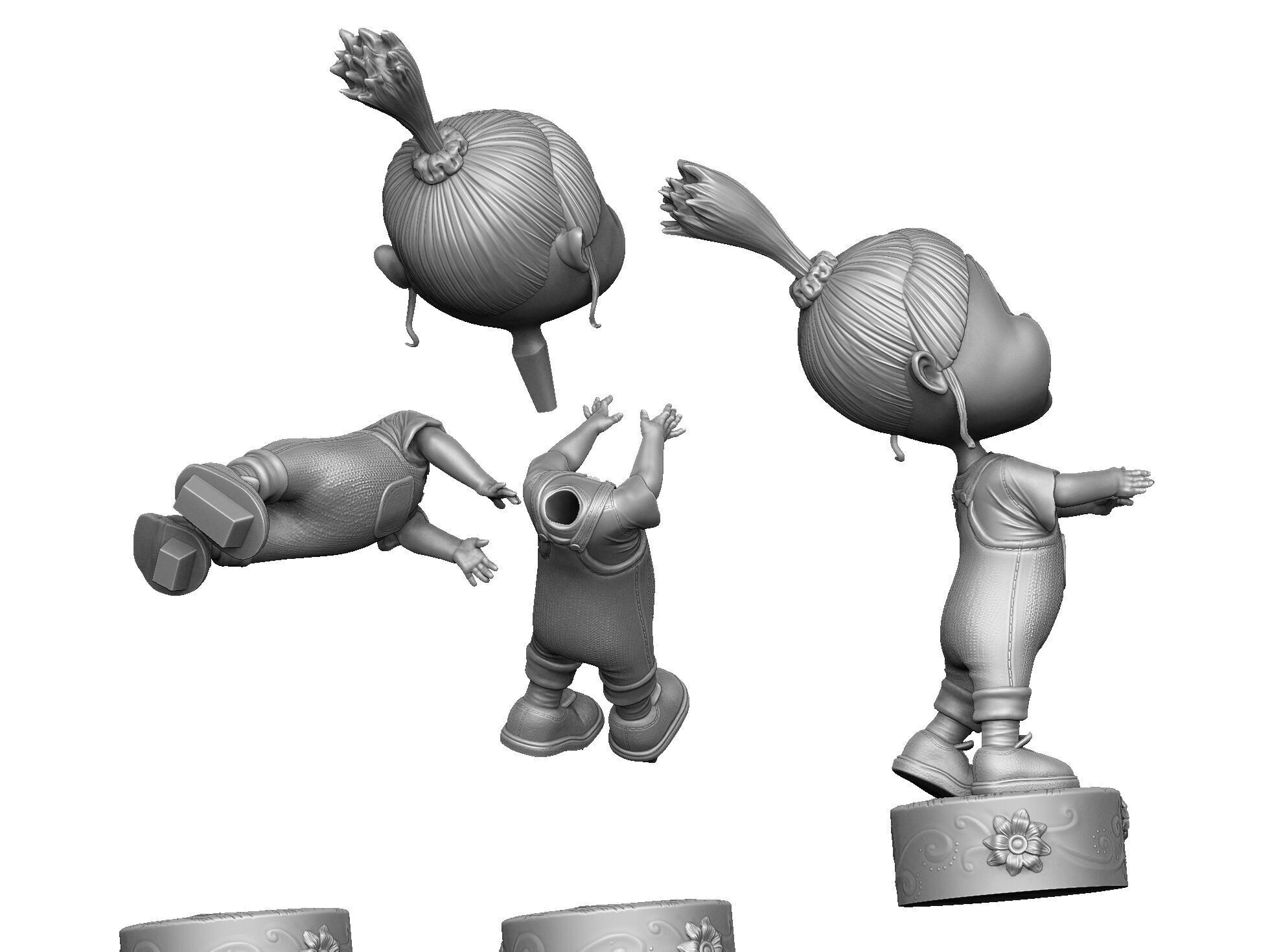 Agnes from the cartoon Despicable Me for 3D printing STL 3D print model_15