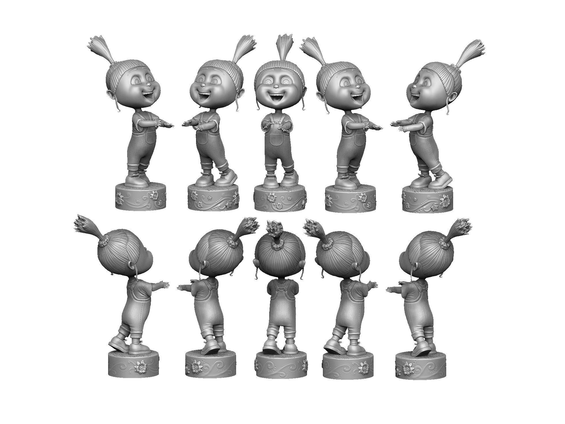 Agnes from the cartoon Despicable Me for 3D printing STL 3D print model_10