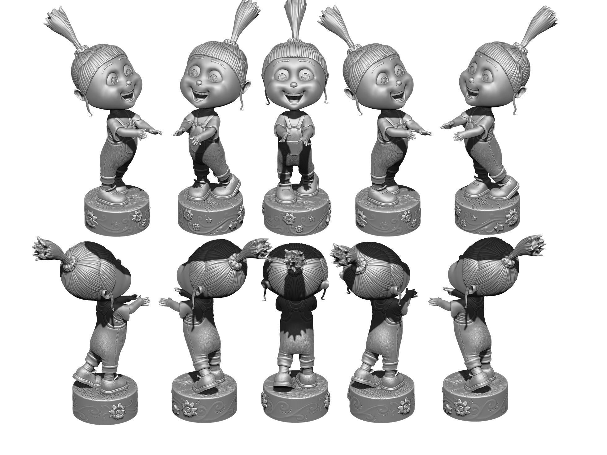 Agnes from the cartoon Despicable Me for 3D printing STL 3D print model_13