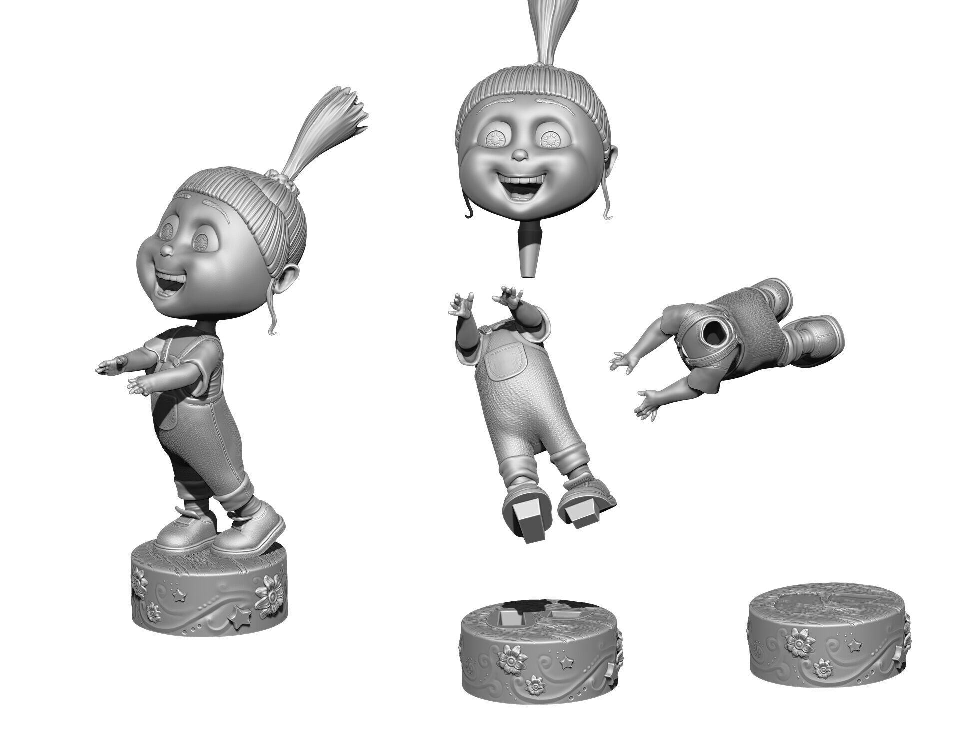 Agnes from the cartoon Despicable Me for 3D printing STL 3D print model_11