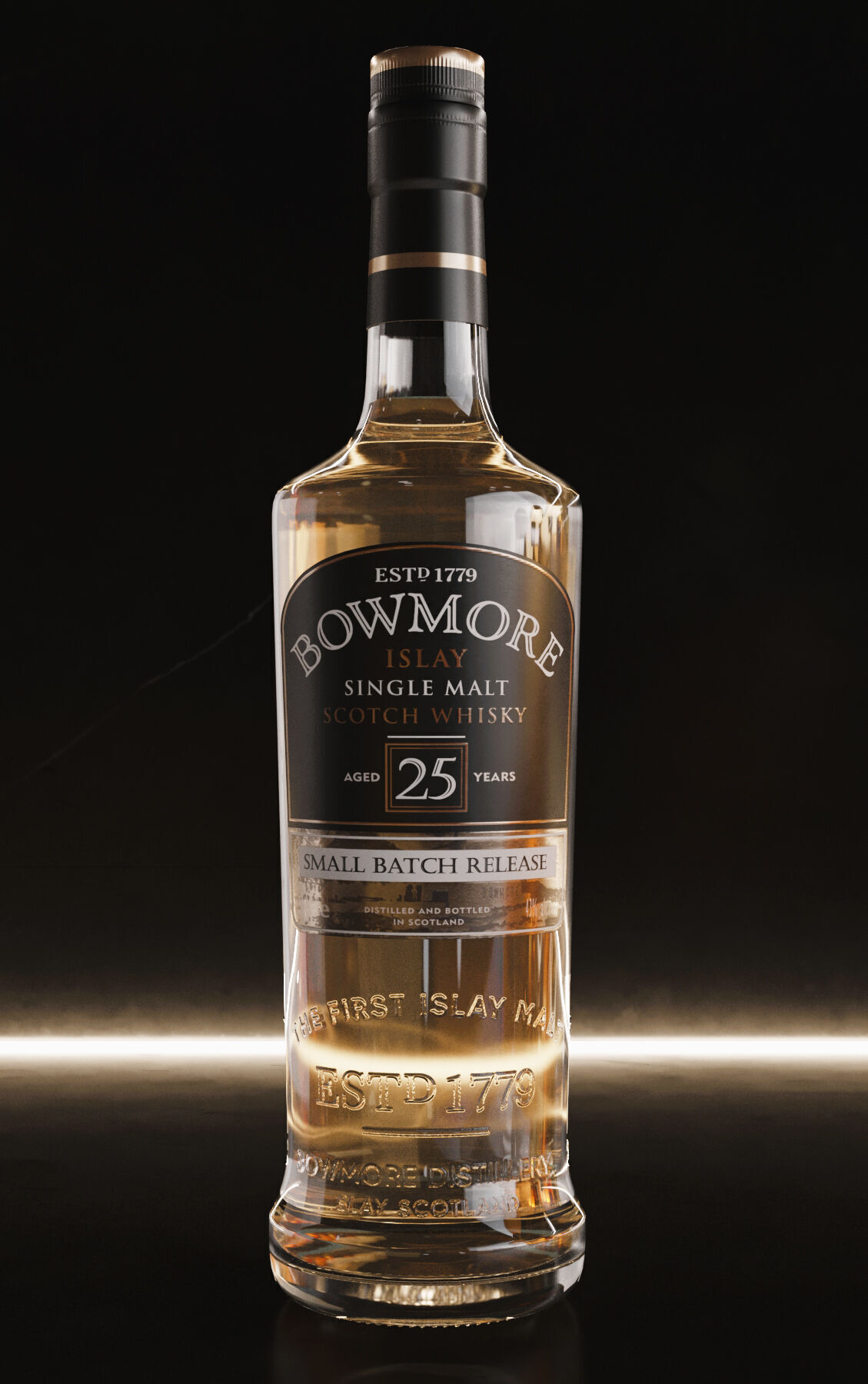 Bar Set 2 liquor bottles  3D model_16