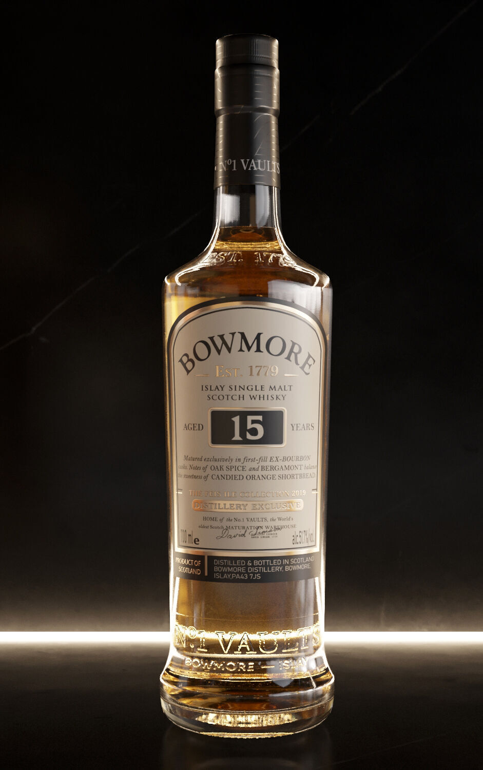 Bar Set 2 liquor bottles  3D model_15