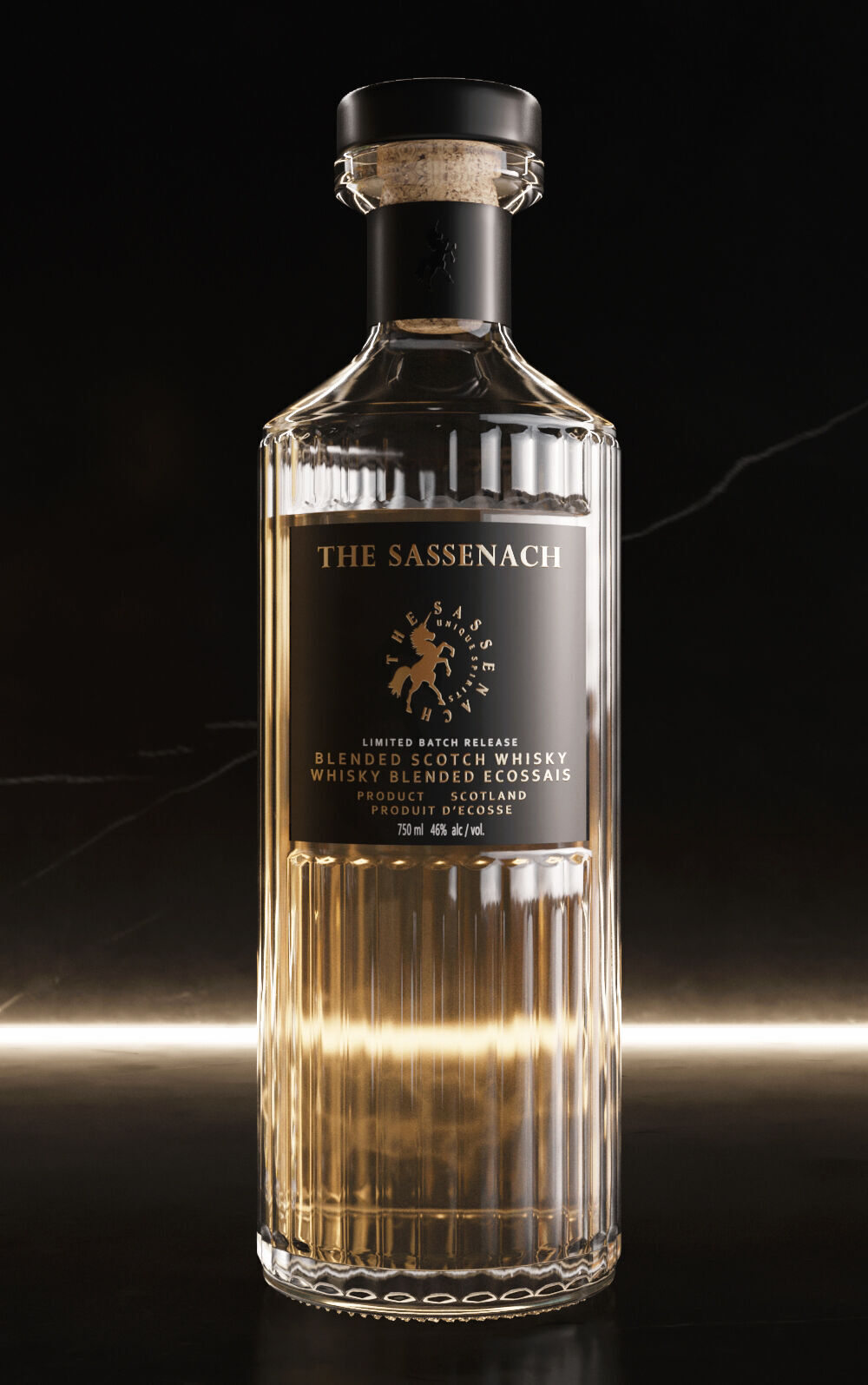 Bar Set 2 liquor bottles  3D model_13