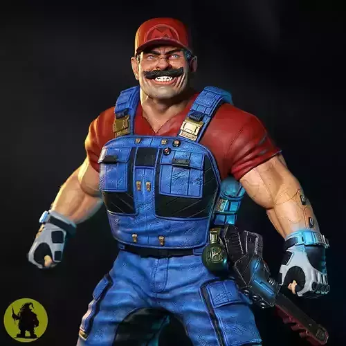 Realistic Super Mario 3D Print Model