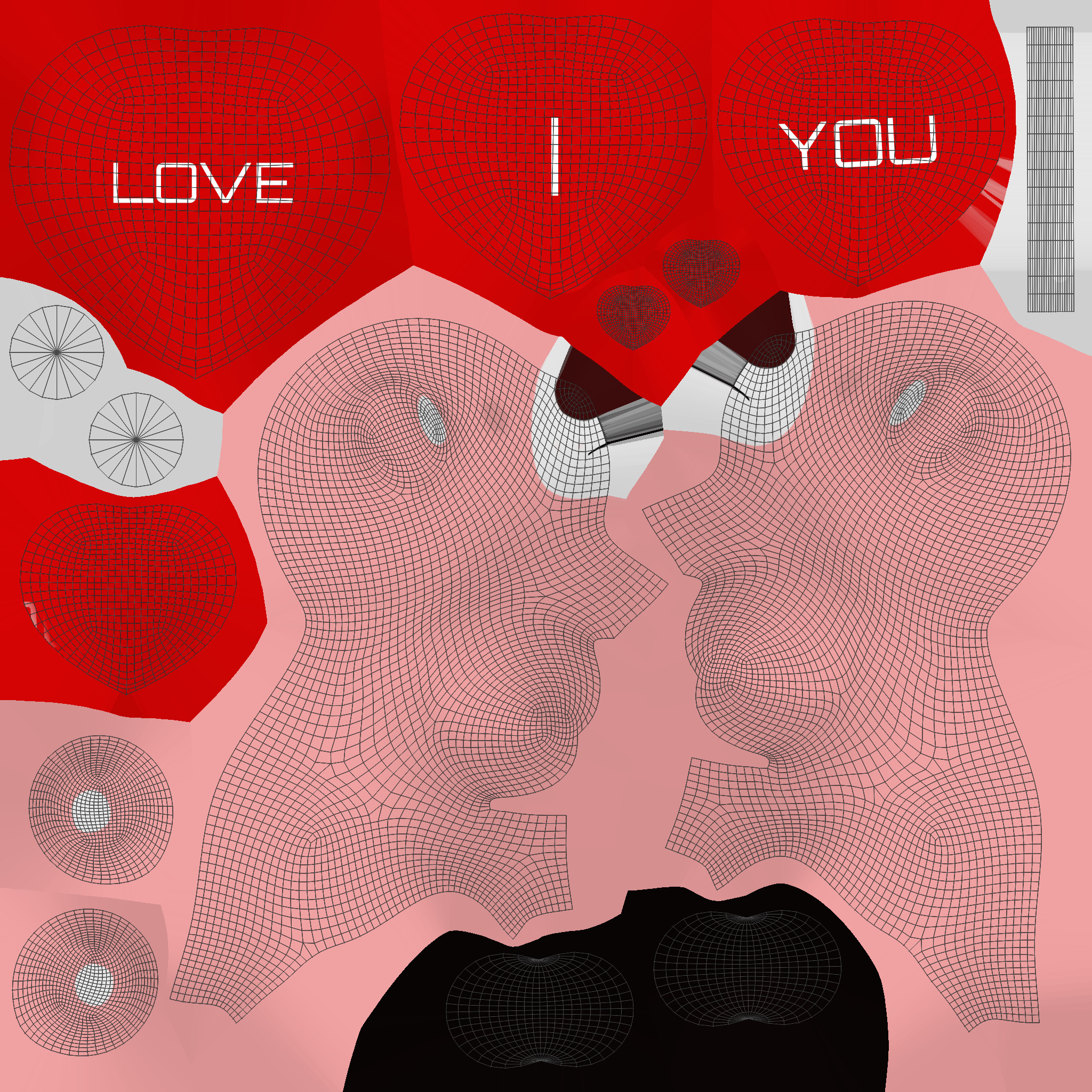 Valentines Day Teddy Bear With Heart Decorate 3D model_19