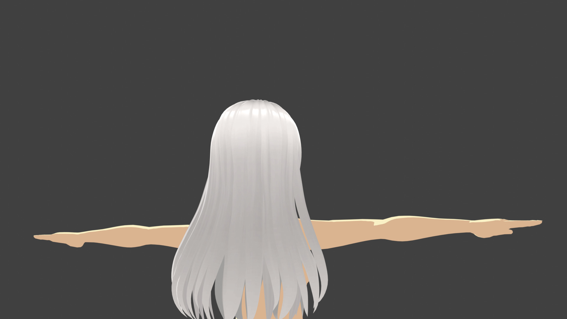 T pose rigged model - Kei Shirogane anime girl 3D model Low-poly 3D model_4