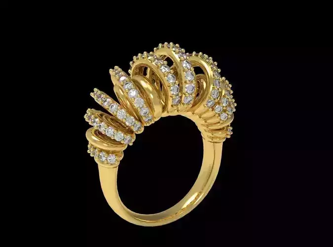 Diamond Ring 032 3D print model