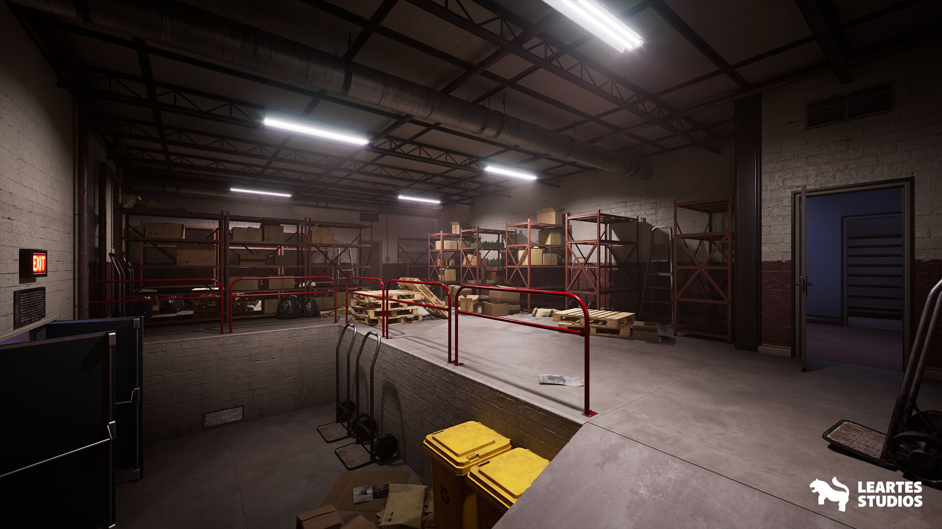 Miami Club Environment Low-poly 3D model_16