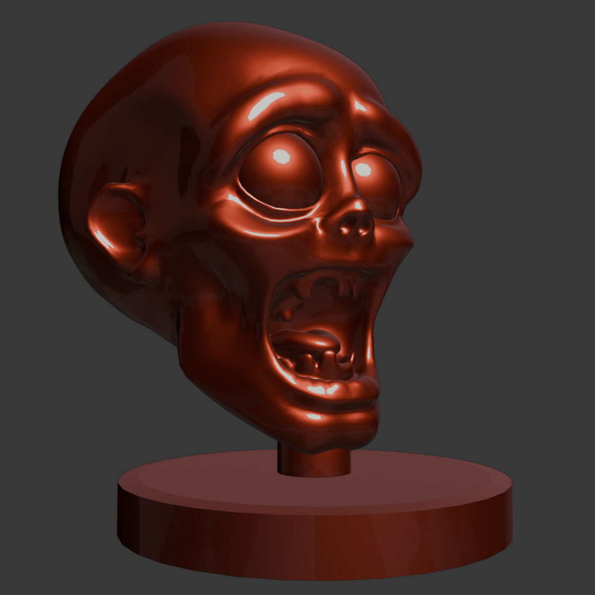 Highly Detailed Zombie 3D Model  Fully Textured and 3D Printable 3D print model_10