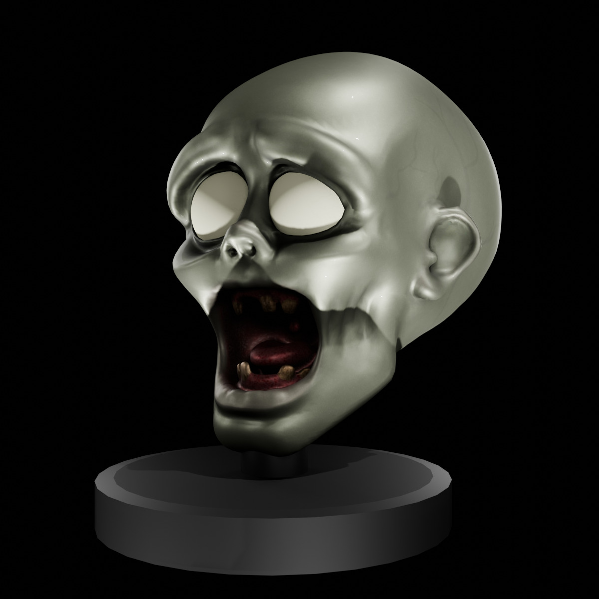 Highly Detailed Zombie 3D Model  Fully Textured and 3D Printable 3D print model_8