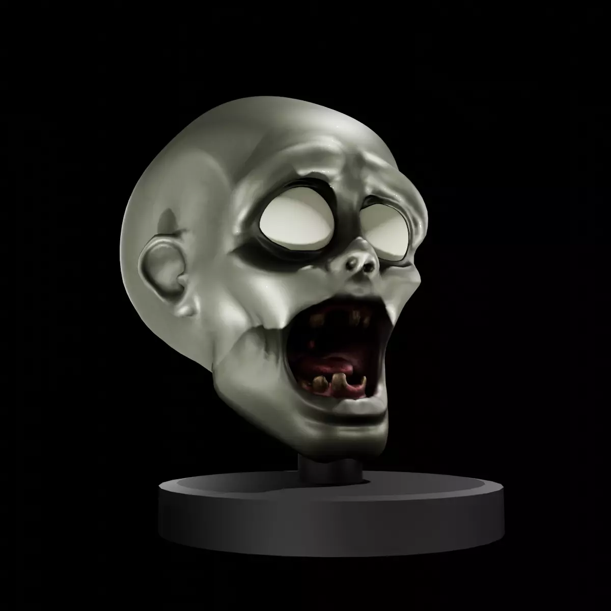 Highly Detailed Zombie 3D Model  Fully Textured and 3D Printable 3D print model_0
