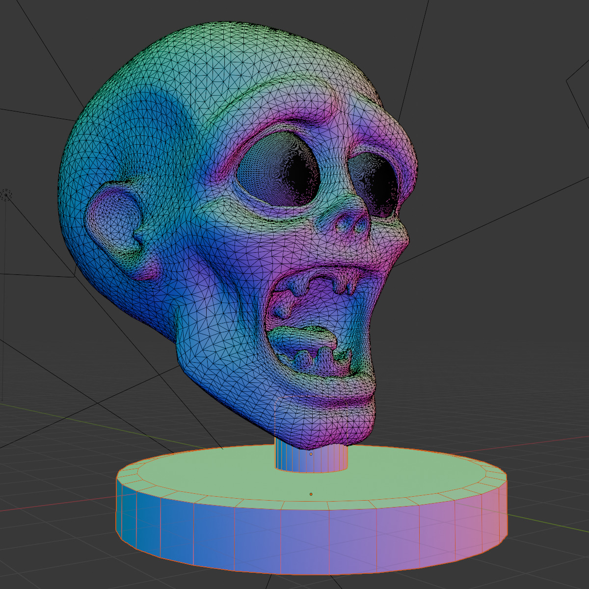 Highly Detailed Zombie 3D Model  Fully Textured and 3D Printable 3D print model_12