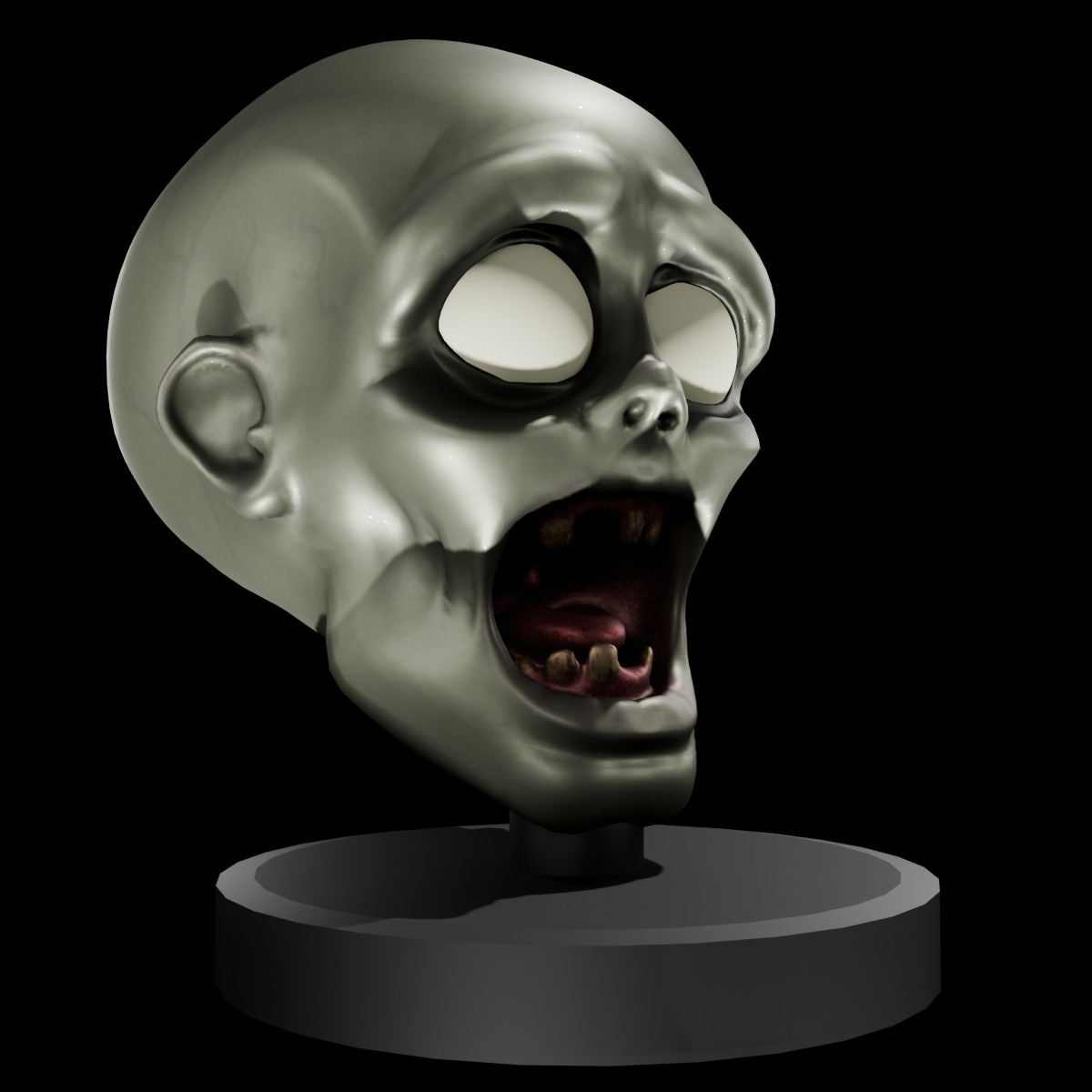Highly Detailed Zombie 3D Model  Fully Textured and 3D Printable 3D print model_9