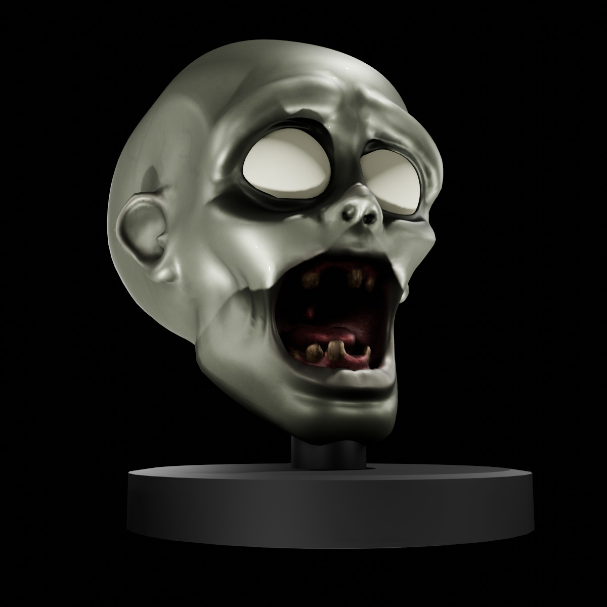 Highly Detailed Zombie 3D Model  Fully Textured and 3D Printable 3D print model_1