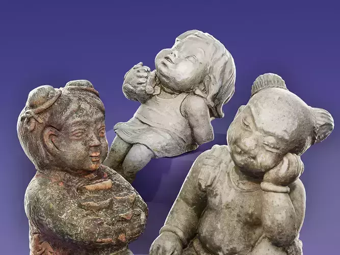 Old Stone Statues PBR