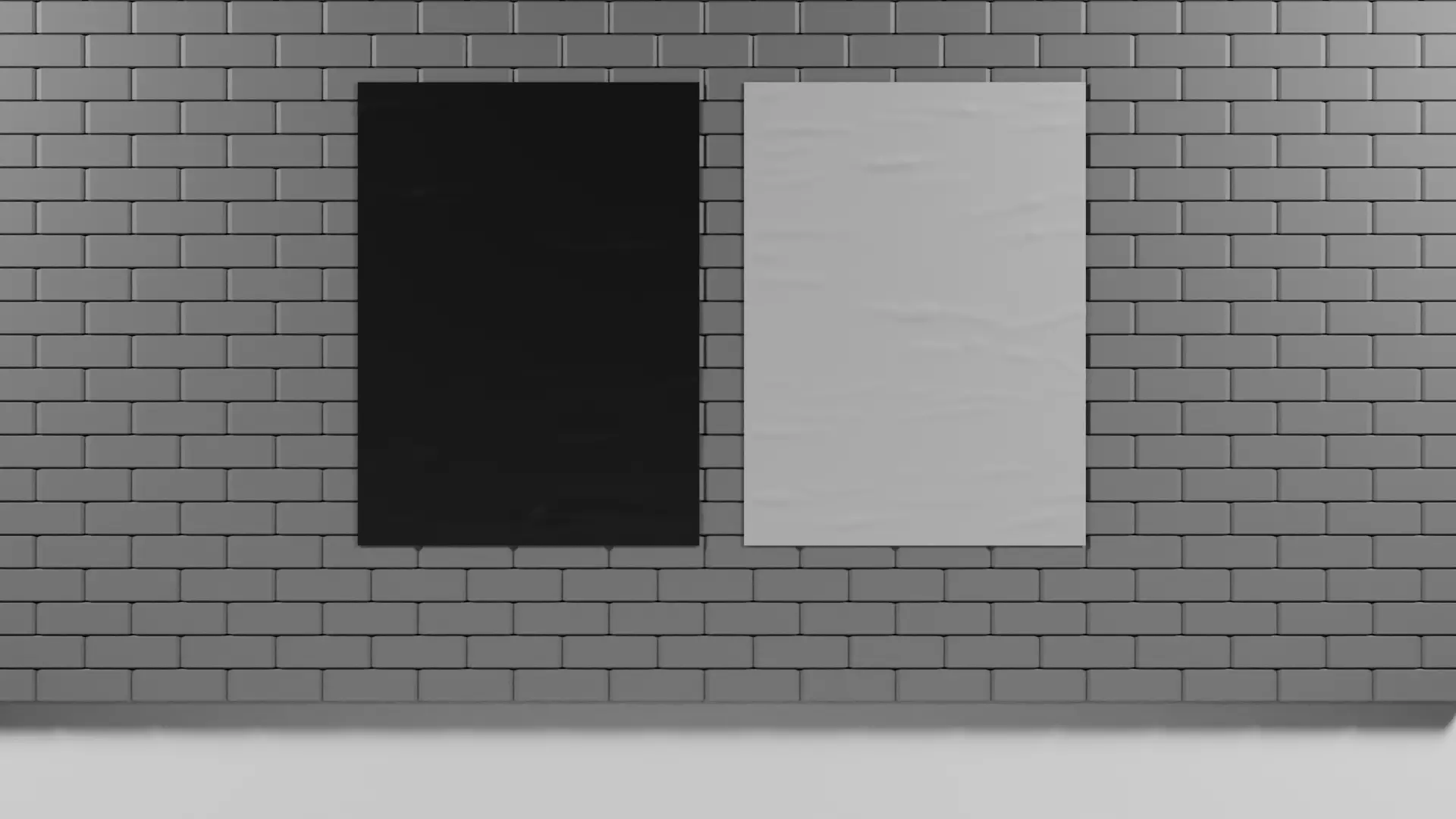 Posters on Wall 3D model