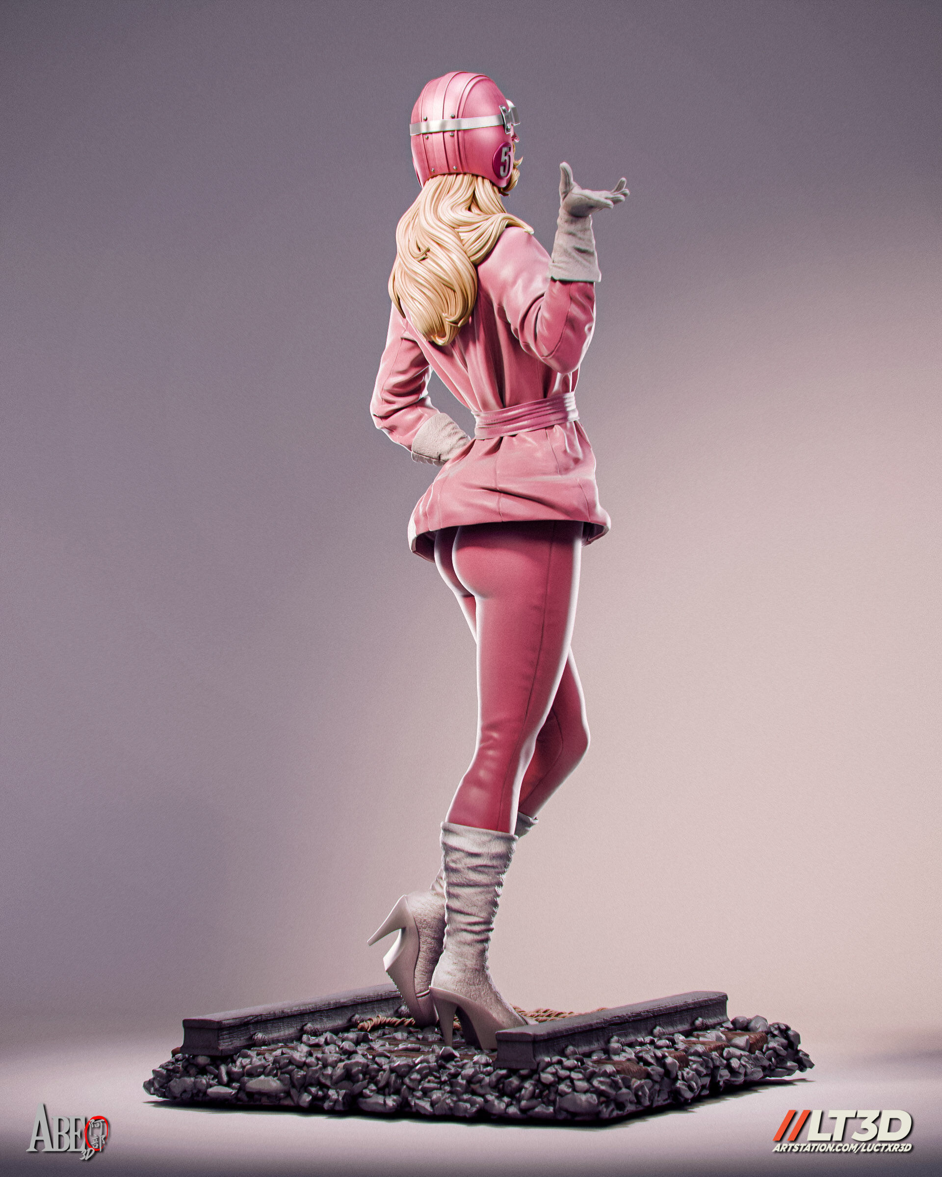 Penelope Pitstop 3D print model_2