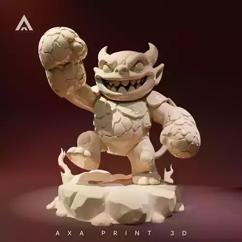 Fire Imp Commander - Stylized Lava Beast Miniature 3D print model