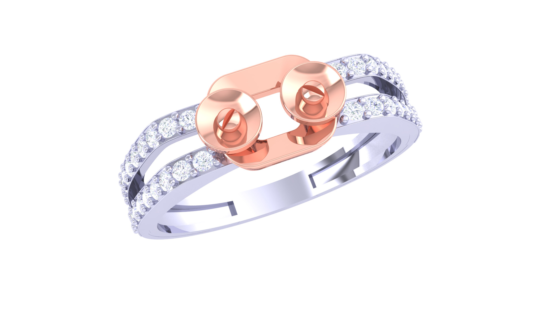 Women Ring Render 3dm STL OBJ FBX Details 3D print model_2