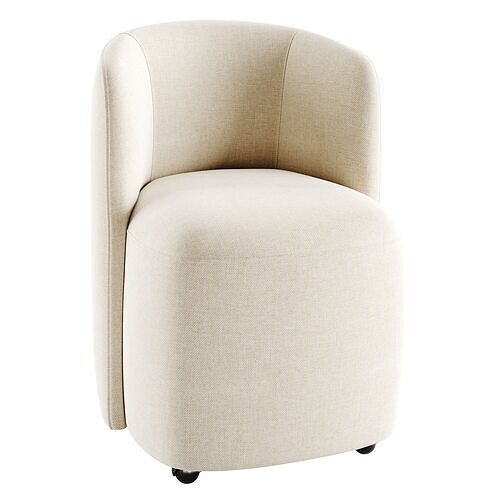 Preston Upholstered Dining Chair 3D model