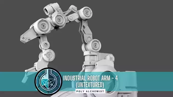Industrial Robot Arm - 4-Untextured  3D model