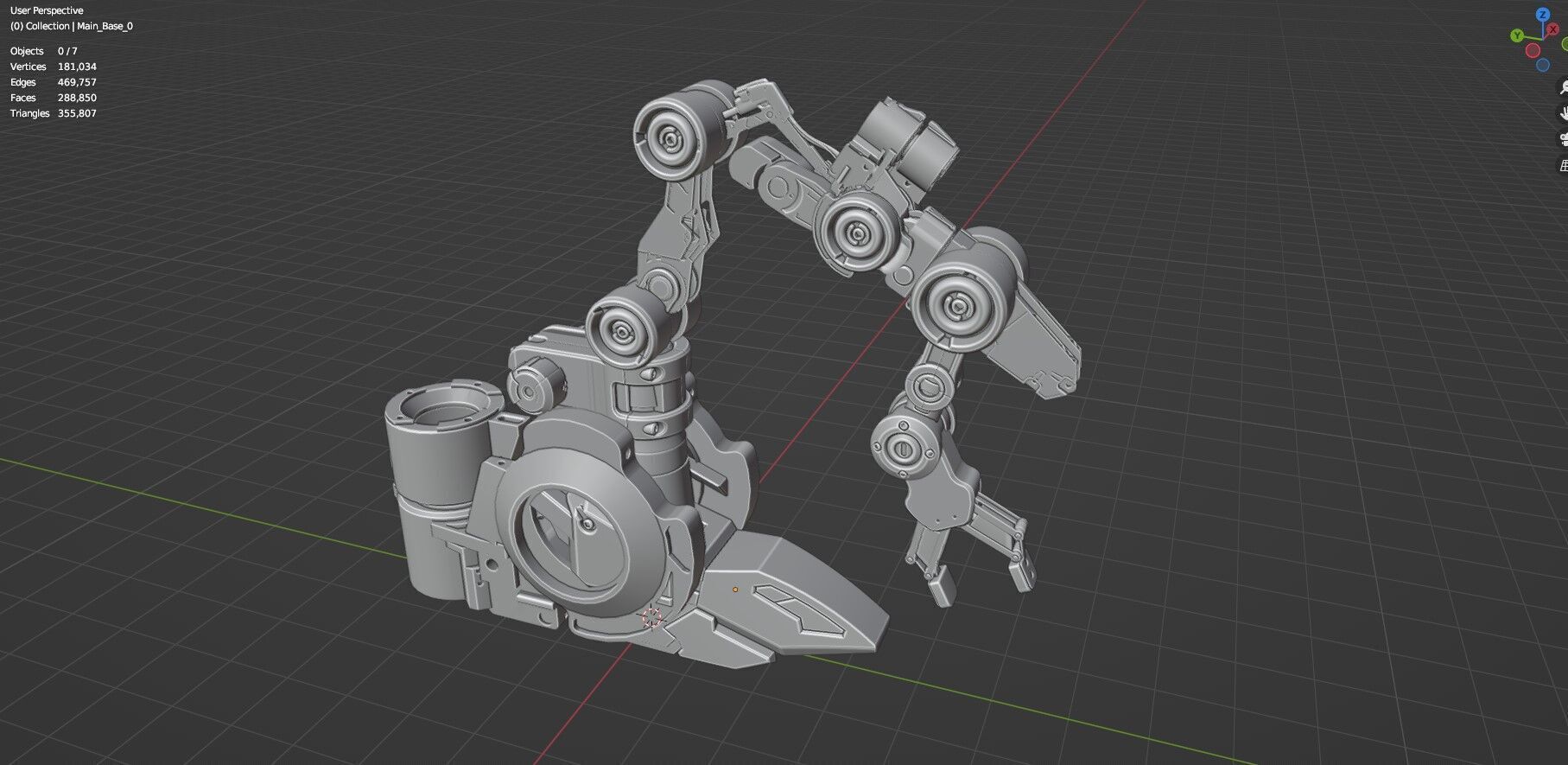 Industrial Robot Arm - 4-Untextured  3D model_41