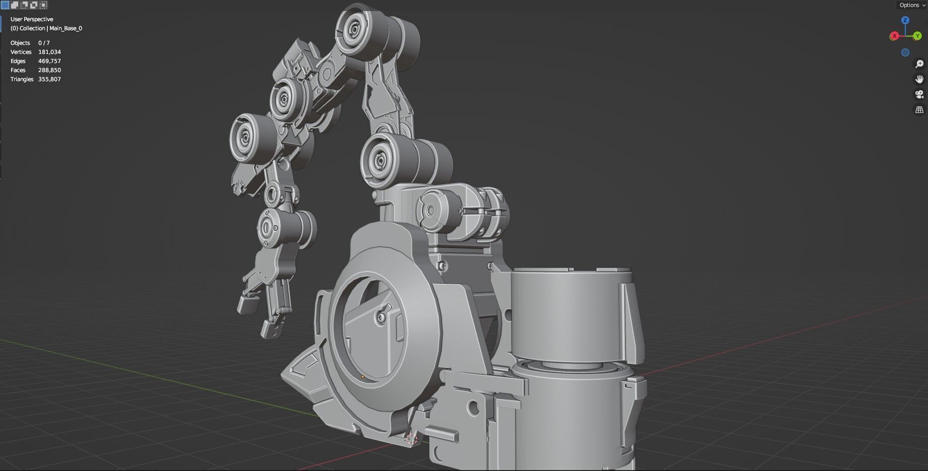 Industrial Robot Arm - 4-Untextured  3D model_44
