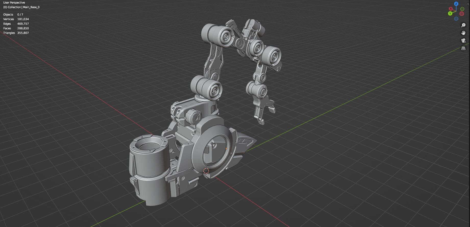Industrial Robot Arm - 4-Untextured  3D model_43