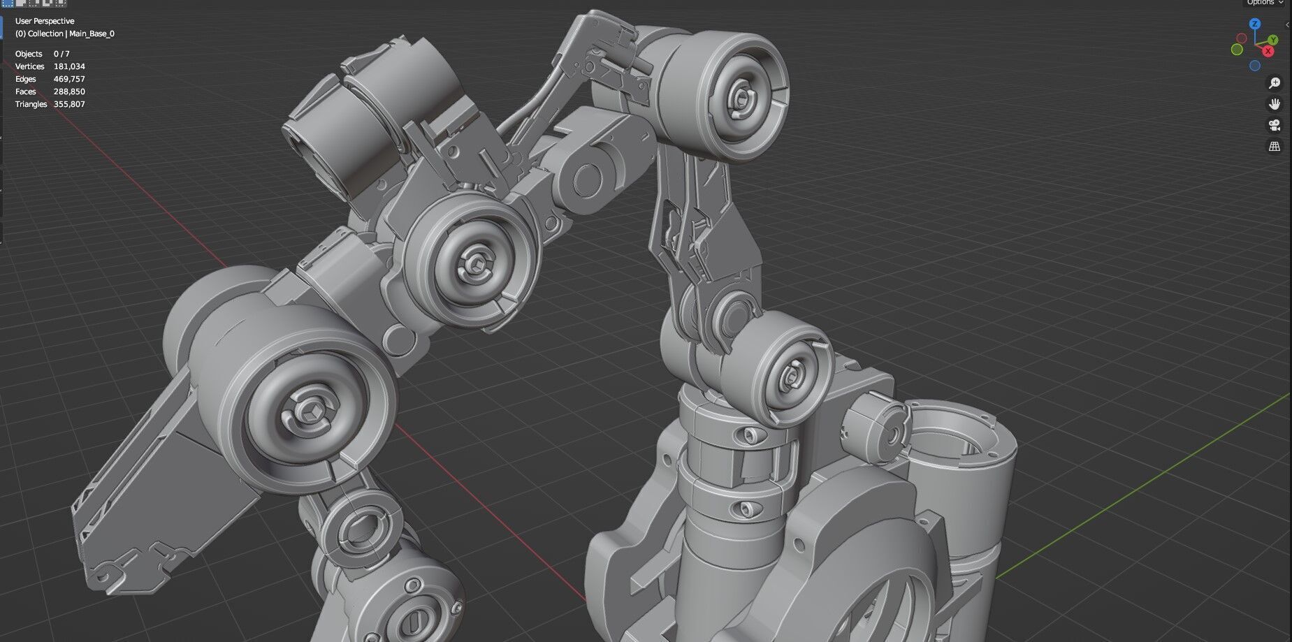 Industrial Robot Arm - 4-Untextured  3D model_35