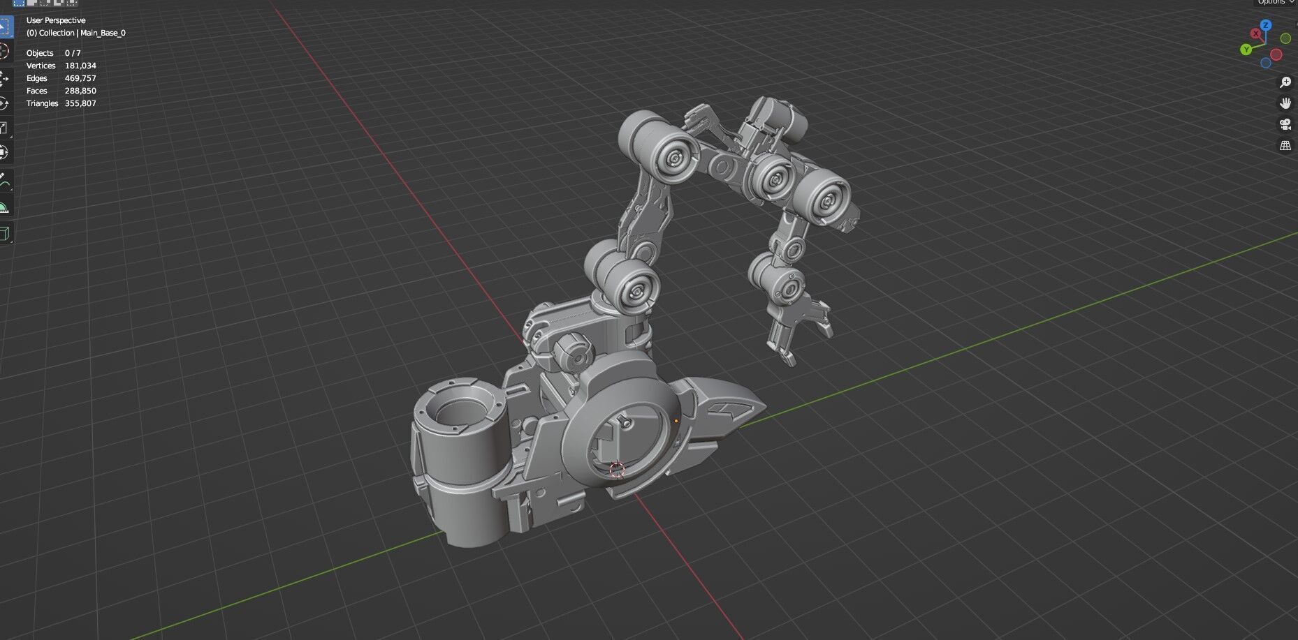 Industrial Robot Arm - 4-Untextured  3D model_32