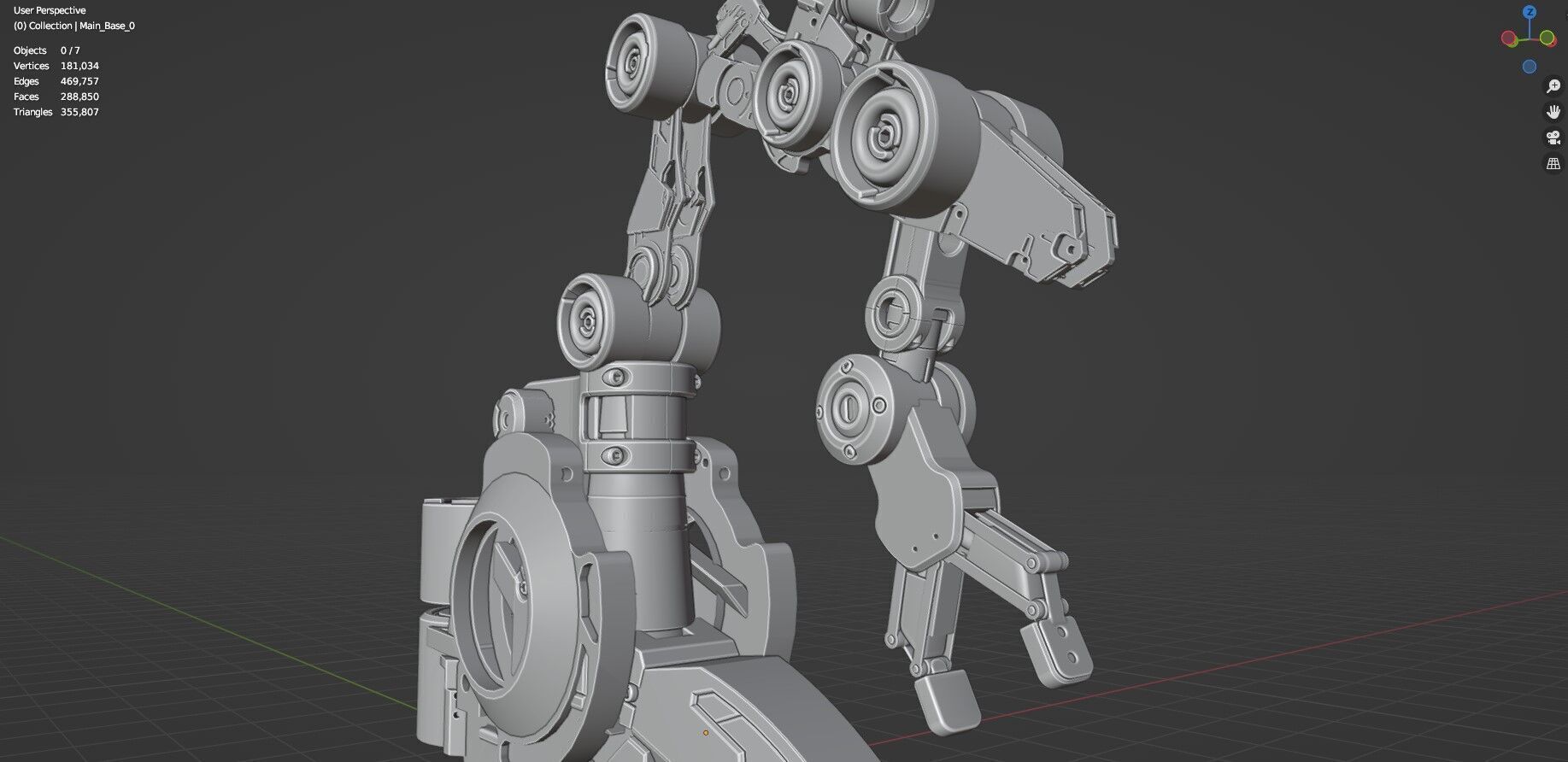 Industrial Robot Arm - 4-Untextured  3D model_34