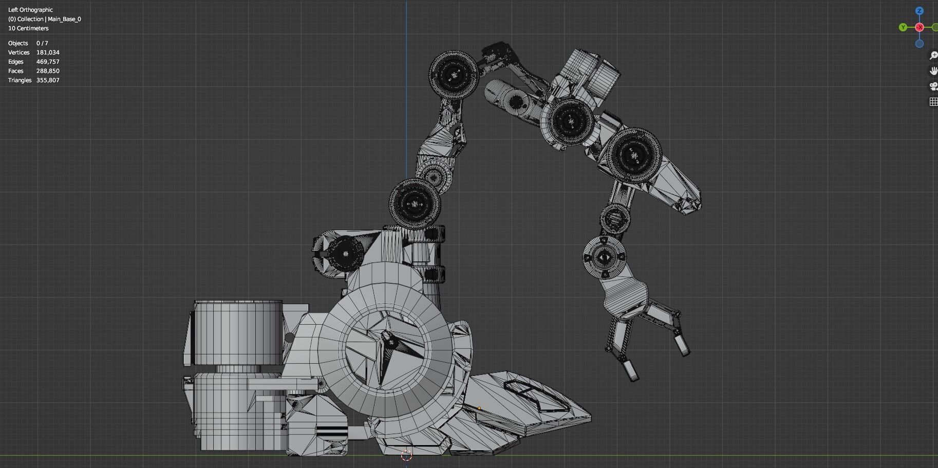 Industrial Robot Arm - 4-Untextured  3D model_31