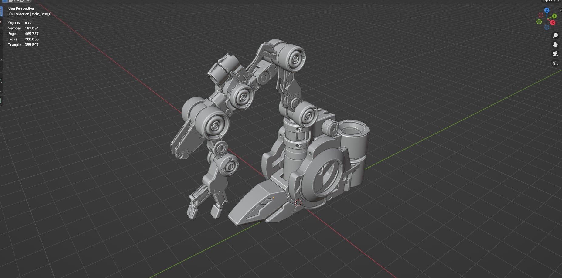 Industrial Robot Arm - 4-Untextured  3D model_46