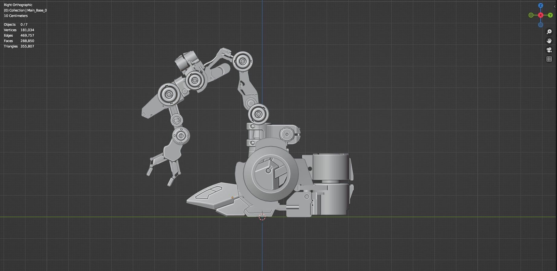 Industrial Robot Arm - 4-Untextured  3D model_36