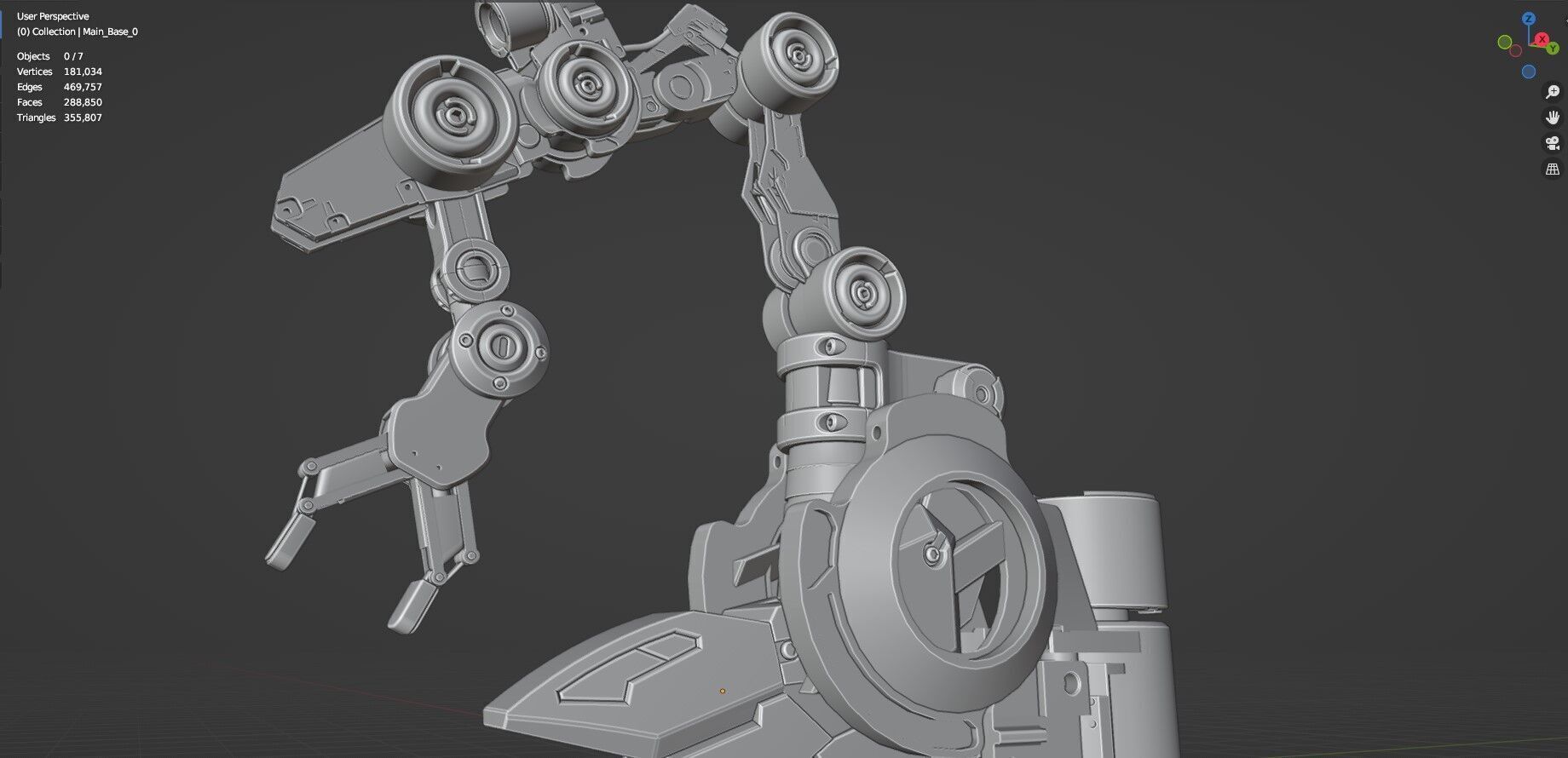 Industrial Robot Arm - 4-Untextured  3D model_45