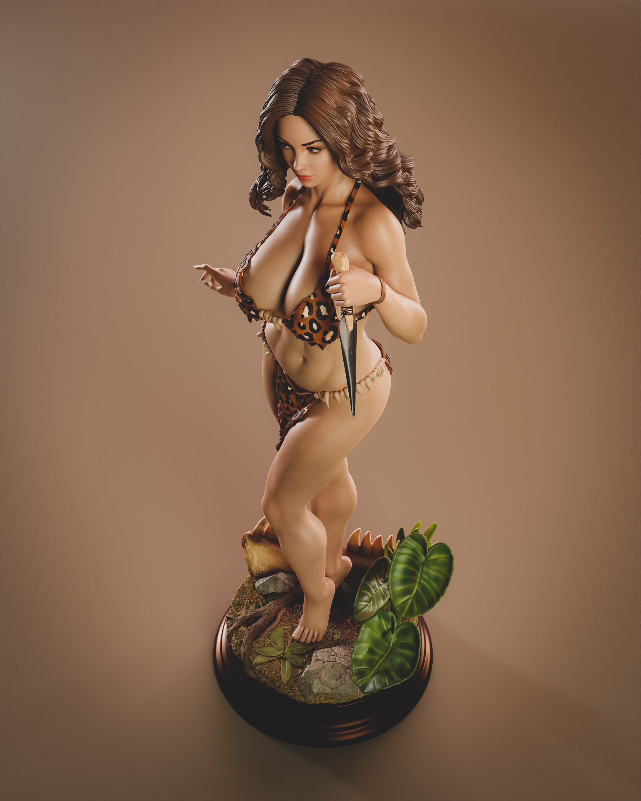 Cavewoman 3D print model_9