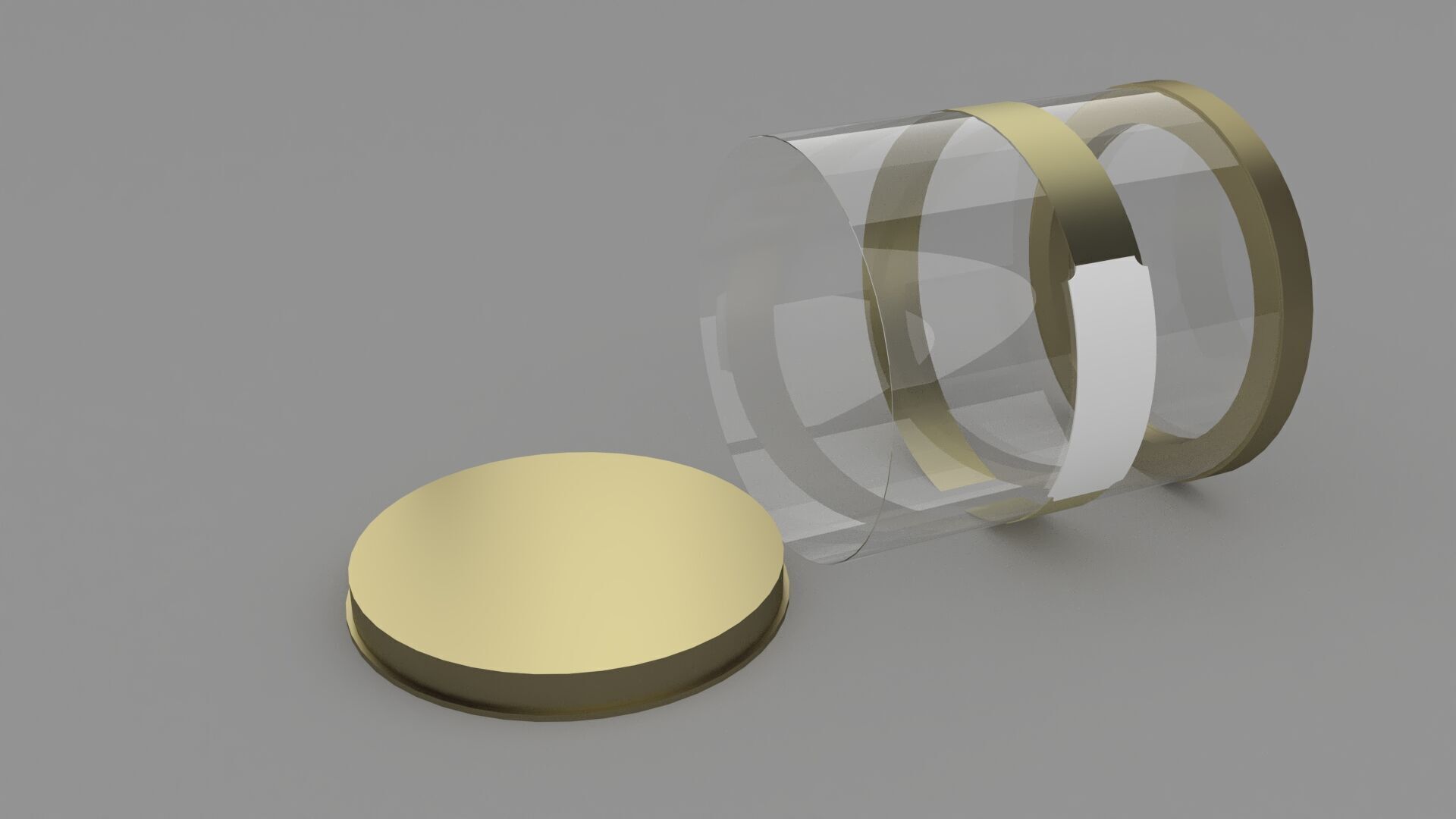 cake plastic package Low-poly 3D model_4