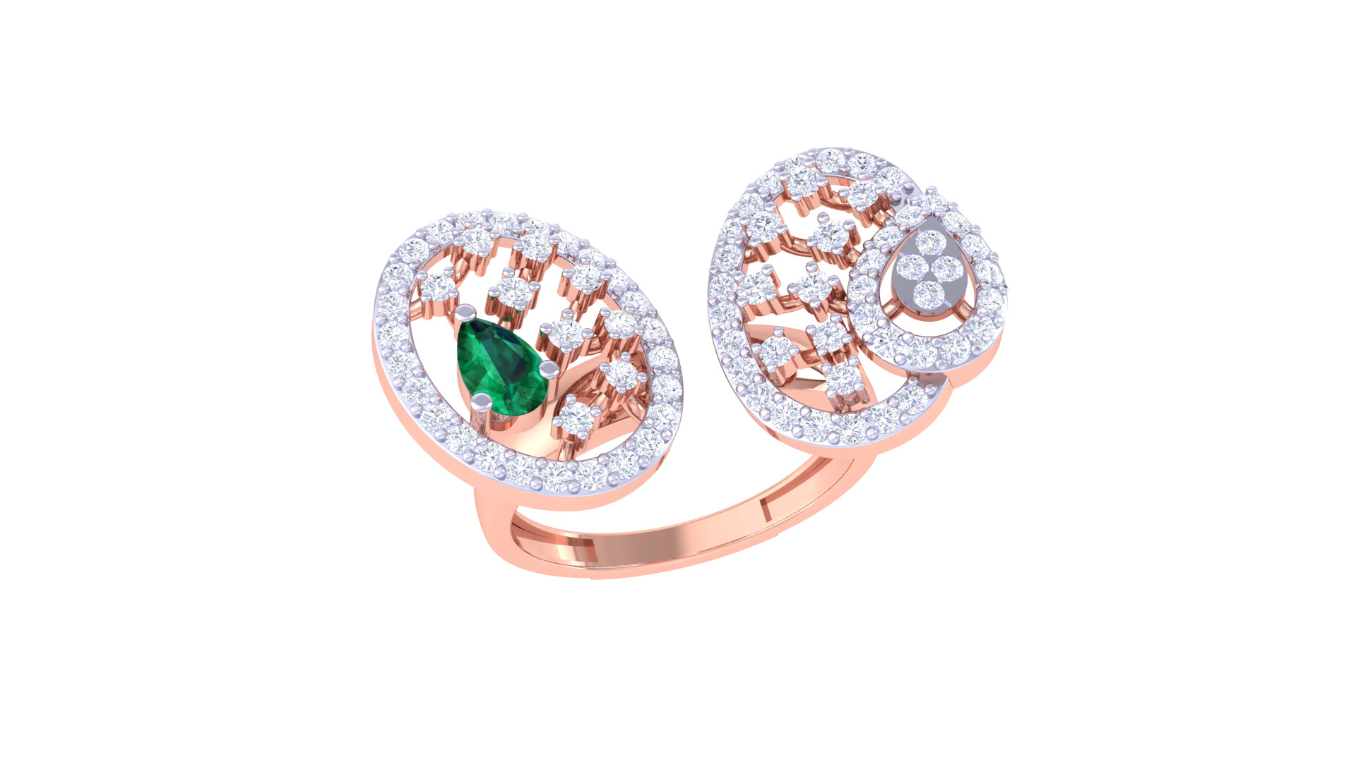 Women Ring Render 3dm STL OBJ FBX Details 3D print model_2