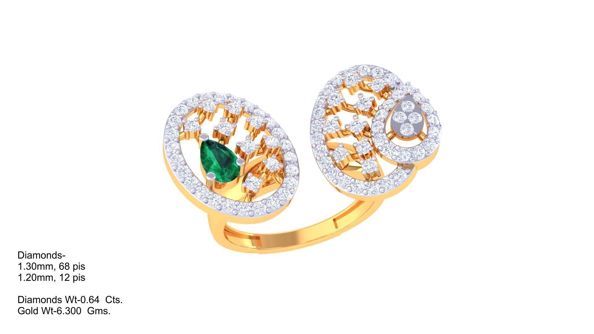 Women Ring Render 3dm STL OBJ FBX Details 3D print model_1