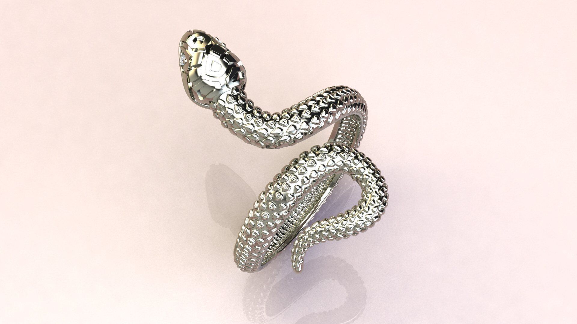  Snake ring 3D print model_2