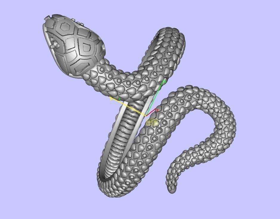  Snake ring 3D print model_10