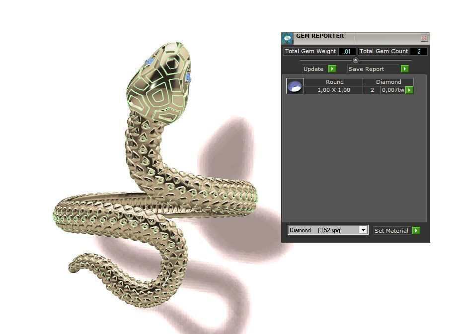  Snake ring 3D print model_7