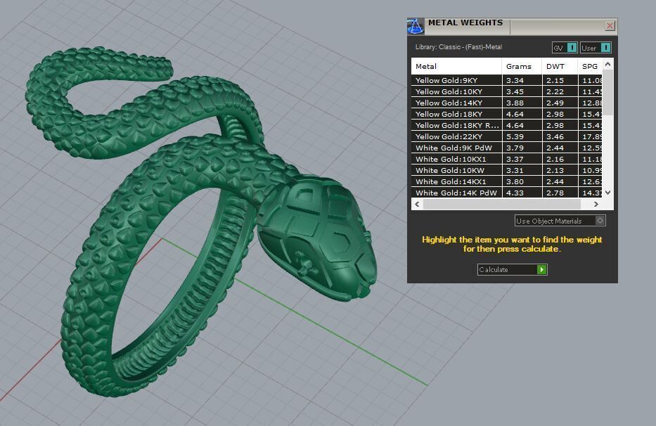 Snake ring 3D print model_8