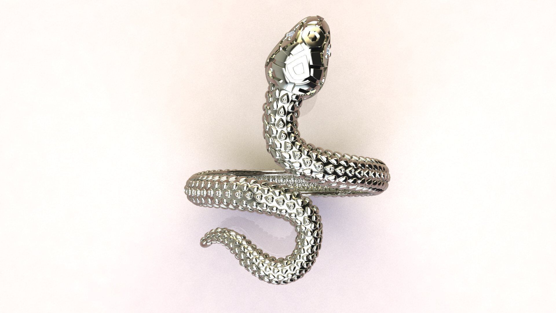  Snake ring 3D print model_1
